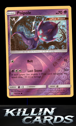 Reverse Holofoil Poipole 102/236 Pokemon Common SM - Unified Minds Card NM - Image 1