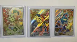 Pokemon TCG 30 Anniversary Promo Holo Johto Starters 3-Card Lot #46 #47 #48 - Image 1