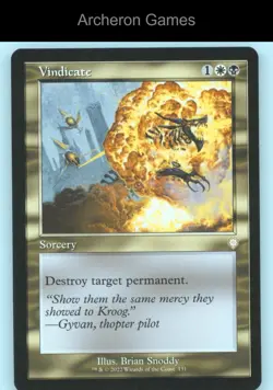Vindicate (Retro Frame) 131 R MTG Card Commander: The Brothers' War - Image 1
