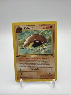 Kabuto 50/62 - 1st Edition Fossil - Common Card - Pokemon TCG - NM - Image 1