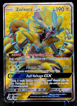 Zeraora GX 201/214 NM Full Art Ultra Rare Sun & Moon Lost Thunder Pokemon Card! - Image 1