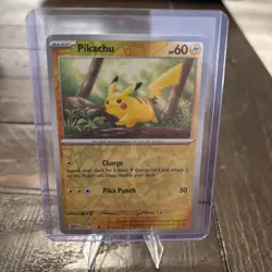 Pikachu 025/165 COSMOS Reverse Holo SV 151 English NM Card - Image 1