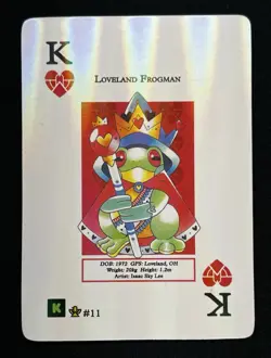 MetaZoo Kickstarter WPT Loveland Frogman Holo Playing Card King Of Hearts Rare - Image 1