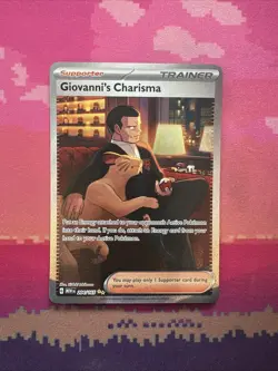 Pokemon Card Giovanni's Charisma 204/165 Special Illustration Rare Near Mint - Image 1