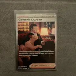 Pokemon Card Giovanni's Charisma 204/165 Special Illustration Rare Near Mint - Image 1