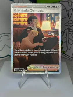 Pokemon Card Giovanni's Charisma 204/165 Special Illustration Rare - Near Mint - Image 1