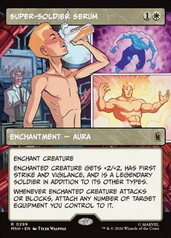 Super-Soldier Serum ** Borderless ** #299 - Marvel Super Heroes NM MTG - Image 1