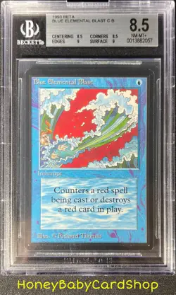 MTG Limited Edition Beta 1993 Blue Elemental Blast BGS 8.5Q++ (B. Quad++) MINT - Image 1