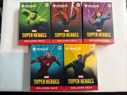 MTG Magic the Gathering MARVEL SUPER HEROES Welcome Decks SET OF 5 FREE US Ship - Image 1