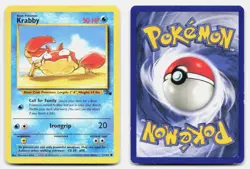 Krabby 51/62 Common Fossil Pokemon Unlimited LP - Image 3