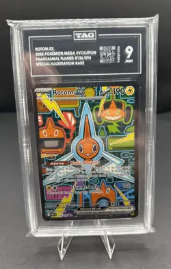 2025 Pokemon Phantasmal Flames Rotom ex Special Illustration Rare 126/094 TAG 9 - Image 1