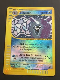 Cloyster 42/165 Expedition Rare Reverse Holo E Card Vintage Pokemon Card - Image 2