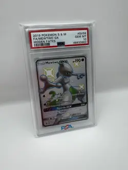 PSA 10 Mewtwo GX SV59/SV94 Shiny Full Art Hidden Fates Pokemon 2019 GEM MINT - Image 1