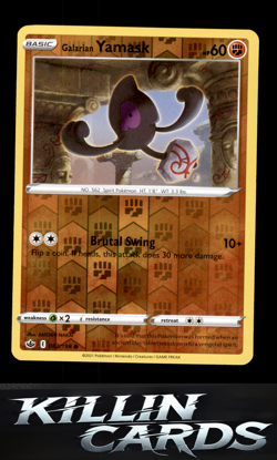 Reverse Holofoil Galarian Yamask 082/198 Pokemon Common SWSH06: Chilling Reign C - Image 1