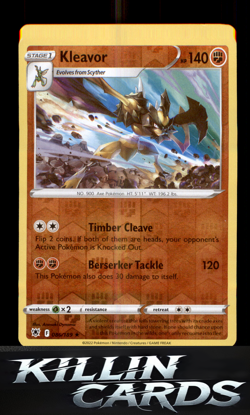 Reverse Holofoil Kleavor (86) 086/189 Pokemon Holo Rare SWSH10: Astral Radiance - Image 1