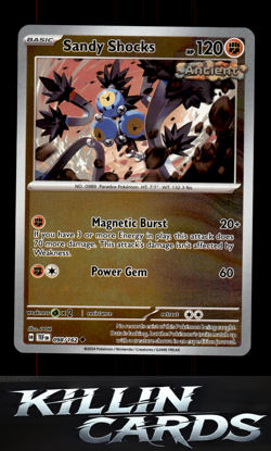Reverse Holofoil Sandy Shocks 098/162 Pokemon Uncommon SV05: Temporal Forces Car - Image 1