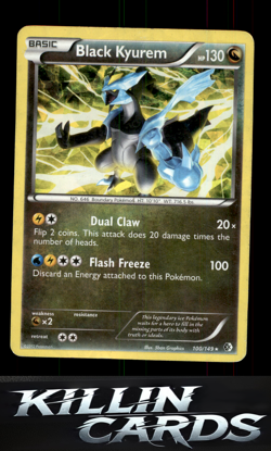 Black Kyurem 100/149 Pokemon Rare Boundaries Crossed Card MP - Image 1