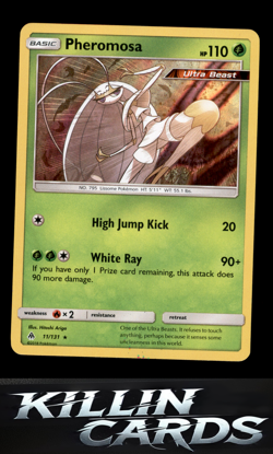 Pheromosa 11/131 Pokemon Holo Rare SM - Forbidden Light Card LP - Image 1
