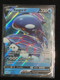 KYOGRE V 037/159 Holo V Rare Crown Zenith Pokemon Near Mint - Image 1