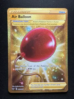 Pokemon: Air Balloon (Gold) 213/202 Secret Rare Sword & Shield Base - Image 1