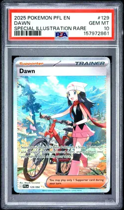 2025 Pokemon Phantasmal Flames #129 Dawn Special Illustration Rare PSA 10 - Image 1
