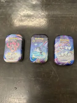 3X - Pokemon TCG Scarlet & Violet Paldean Fates Mini Tin, Lot of 3 New Sealed - Image 1