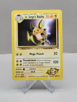 Pokemon Surge's Raichu 028/132 Gym Heroes 28/132 ⚡ - Image 1