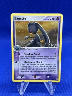 2004 Pokemon EX Hidden Legends Banette 1/101 Holo Rare W/ Swirl LP - Image 1