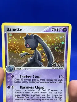 2004 Pokemon EX Hidden Legends Banette 1/101 Holo Rare W/ Swirl LP - Image 2
