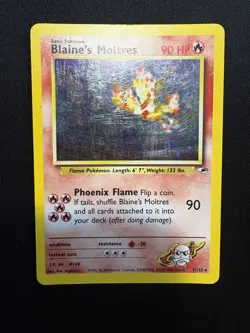 Blaine's Moltres 1/132 - Pokemon Gym Heroes (MP ) Vintage WOTC 1999-2000 - Image 1