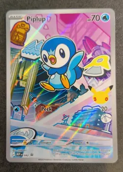 Piplup AR PROMO Black Star Fullart J MEP 042 EN Pokemon TCG 2026 Plinfa - Image 1