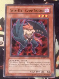Yugioh: Destiny Hero - Captain Tenacious - DR04-EN182 - Common - Unlimited - LP - Image 1