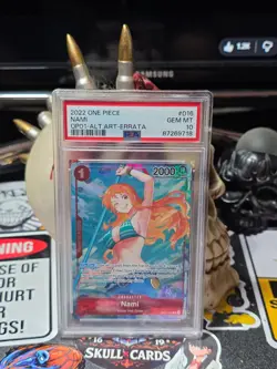 One Piece Nami OP01-016 Romance Dawn Alt Art BETA Version PSA 10 ☠☠ - Image 2