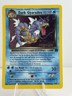 Dark Gyarados 8/82 Prerelease Holo Team Rocket Pokemon WOTC NM/LP - Image 1