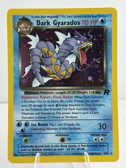 Dark Gyarados 8/82 Prerelease Holo Team Rocket Pokemon WOTC NM/LP - Image 1