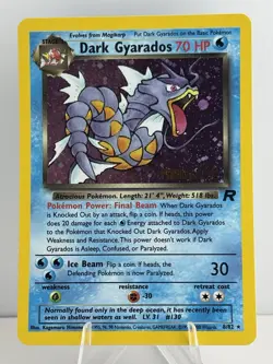 Dark Gyarados 8/82 Prerelease Holo Team Rocket Pokemon WOTC NM/LP - Image 1