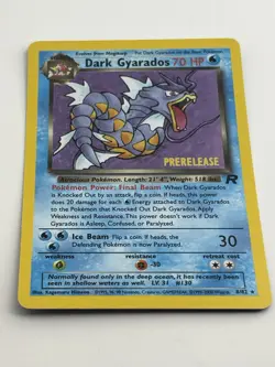 Dark Gyarados 8/82 Prerelease Holo Team Rocket Pokemon WOTC NM/LP - Image 5