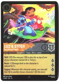 Disney Lorcana TCG Lilo & Stitch - Fun-Loving Friends 31/207 Super Rare Foil Att - Image 1