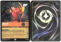 Disney Lorcana TCG Gaston - Superior Archer 15/207 Uncommon Foil Attack Of The V - Image 3