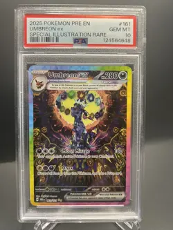 2025 Pokemon: SV Prismatic Evolutions SIR Umbreon ex - 161/131 - PSA 10 GEM MT - Image 1