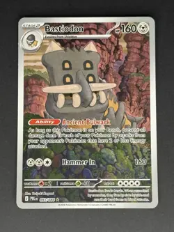 Bastiodon IR 093/084 Pitch Black Pokemon TCG English Illustration Rare - Image 1