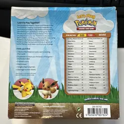 Let's Play Pokemon Pikachu and Eevee Collectible Box with 2 Decks - New/Sealed - Image 2