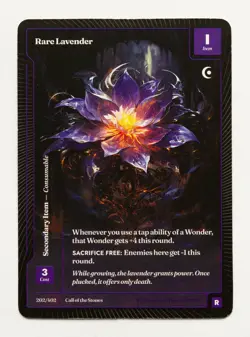 Wonders of the First Call of the Stones Rare Lavender Rare Base #202 - Image 1