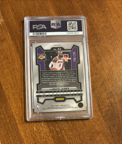 Lebron James 2023 Panini Prizm Red Seismic #63 Cavaliers Lakers /299 PSA 10 - Image 2
