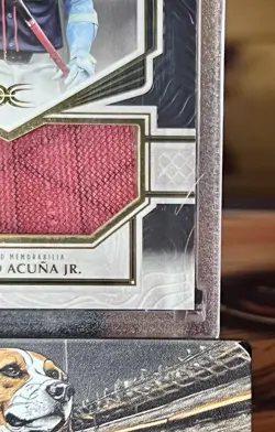 2025 Topps Definitive Ronald Acuna Jr. Protectors At The Plate Black Relic 01/10 - Image 3