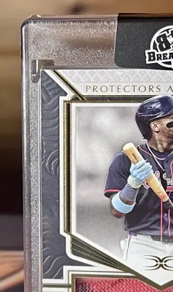 2025 Topps Definitive Ronald Acuna Jr. Protectors At The Plate Black Relic 01/10 - Image 5