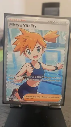 Pokemon TCG: Misty's Vitality 111/084 Me05: Pitch Black Holo- Ultra Rare Trainer - Image 1