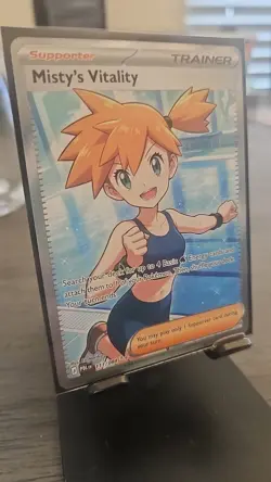 Pokemon TCG: Misty's Vitality 111/084 Me05: Pitch Black Holo- Ultra Rare Trainer - Image 3