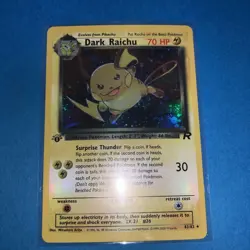 Pokemon Card Old Back Dark Raichu English Version JPN Anniversary Memorial Limit - Image 1