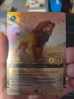 Simba - Pride Protector 4/C2 Foil Winner Disney Lorcana Tournament Promo Card - Image 3